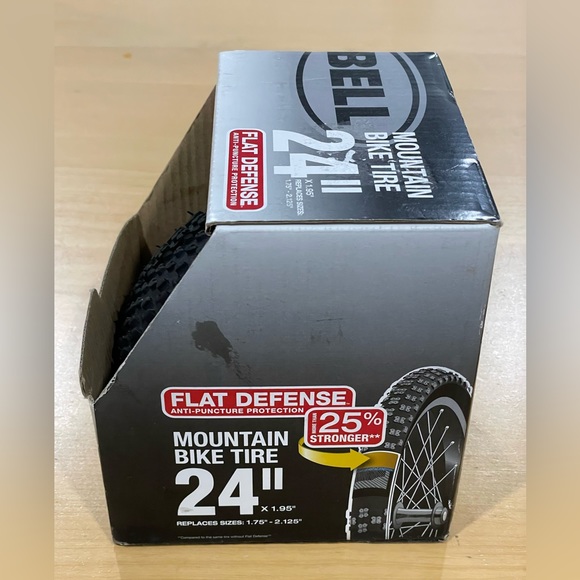 Bell Mountain Bike Tire With Flat Defense, Bell 24" x 1.95" Fits 1.75-2.125  new - Picture 2 of 4